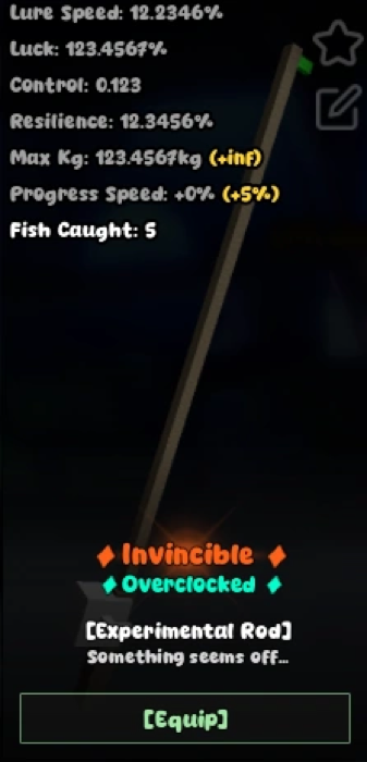 Experimental Rod