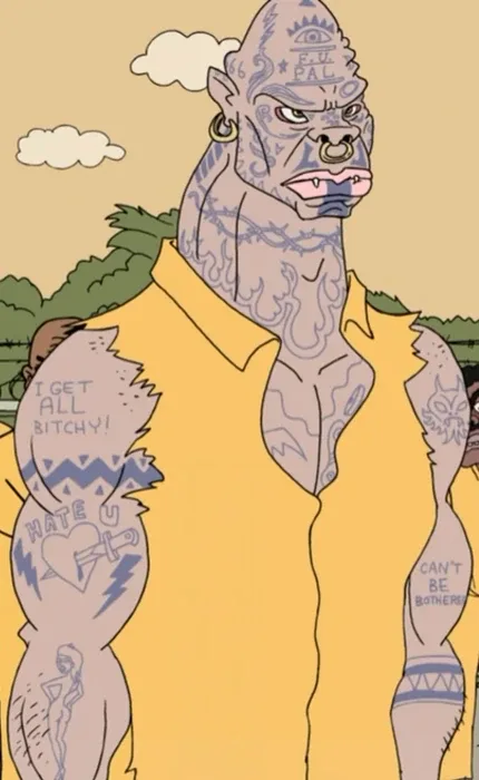 Creepy Tattooed Man